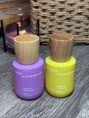 🍄5 for $35🍄 Maison Gourmand Vanilla Absolute & Banana Vanille Body Oil Duo